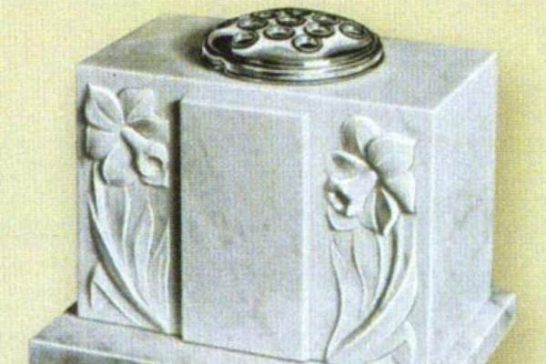 Headstone World - Products - Accessories - Marble Pot Double Flower